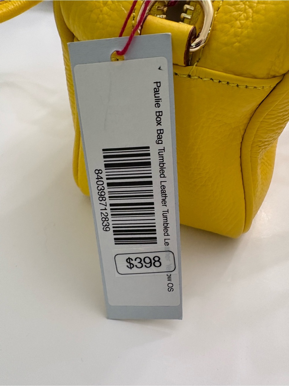 FRANCES VALENTINE Yellow Paulie Box Satchel Bag - Picture 9 of 9